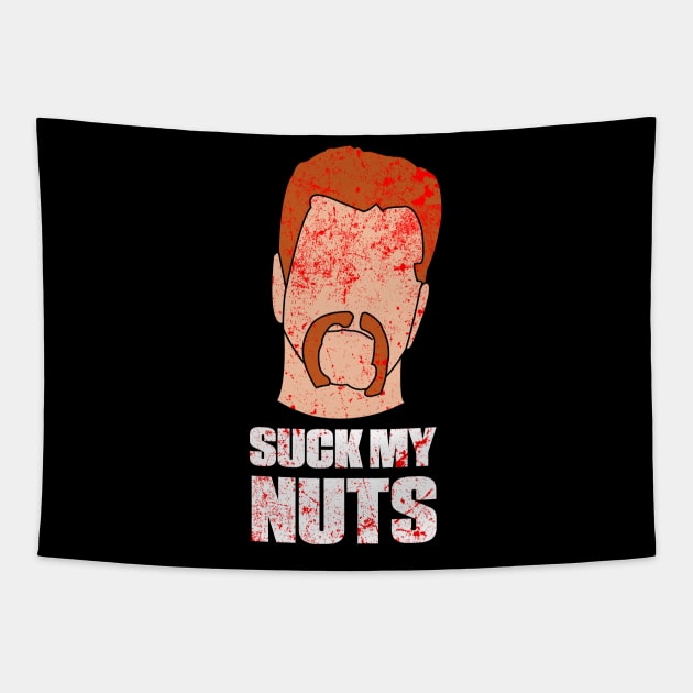 Suck My Nuts Tapestry by geeklyshirts