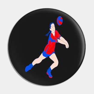 NEON GIRL VOLLEYBALL PLAYER Pin