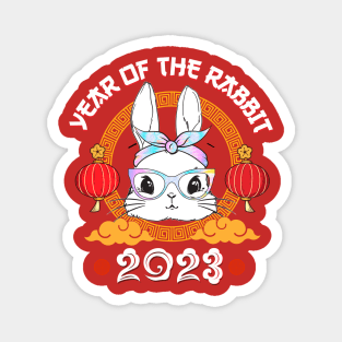 Happy Chinese New Year 2023 Tee Year of the Rabbit Horoscope Magnet