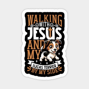 Jesus and dog - Sporting Lucas Terrier Magnet