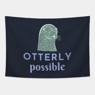 Otterly Possible - blue & purple Tapestry