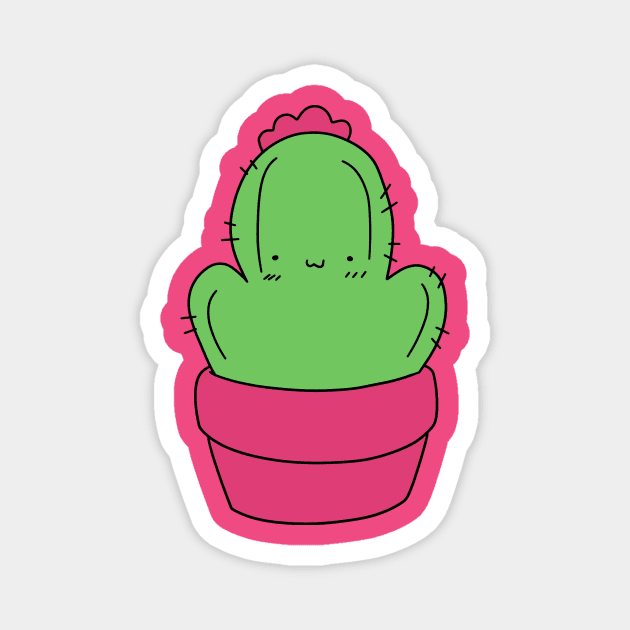 Flower Head Cactus Magnet by saradaboru
