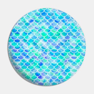 Blue, Green Mermaid Print Pin