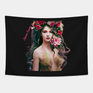 flowers in hair Tapestry