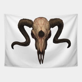 Lucifers Ram Skull Tapestry