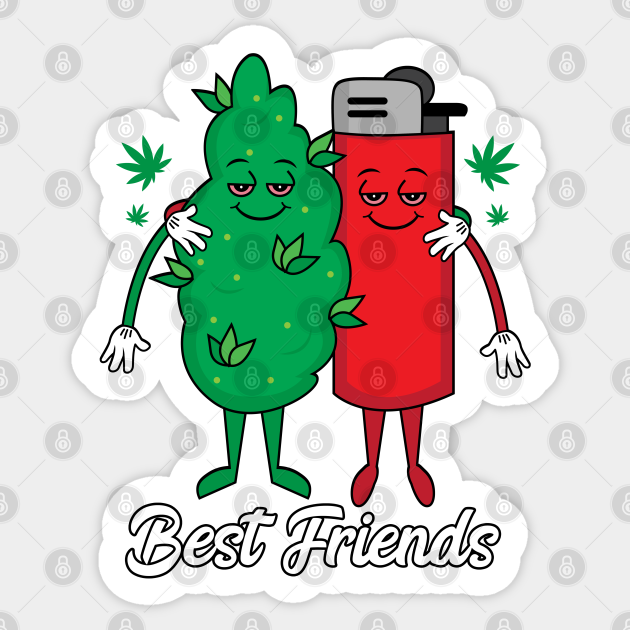 Best Friends - Weed - Sticker