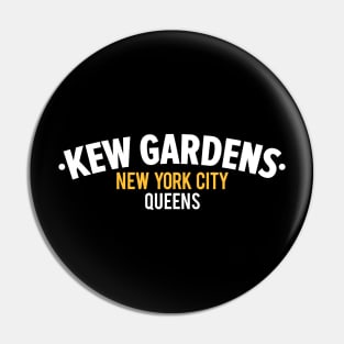 Minimalist Kew Gardens Logo - Capturing the Essence of Queens Pin