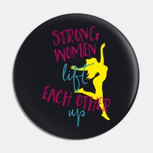 Strong Women Fitness Gym Motivational Quote Pin