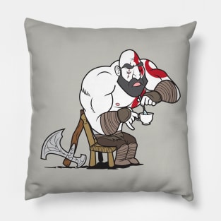 Kratos Enyoying Tea / Coffee Pillow