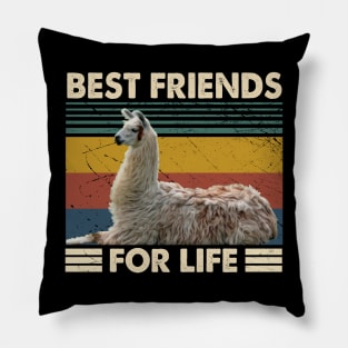 Pint-sized Paws Parade Llama Best Friends For Life Tee Pillow