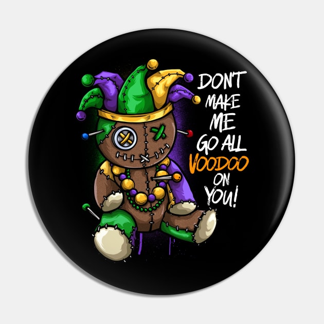 Voodoo MArdi Gras Pin by XXII Designs