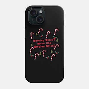 Candy Cane Holly Wreath Phone Case