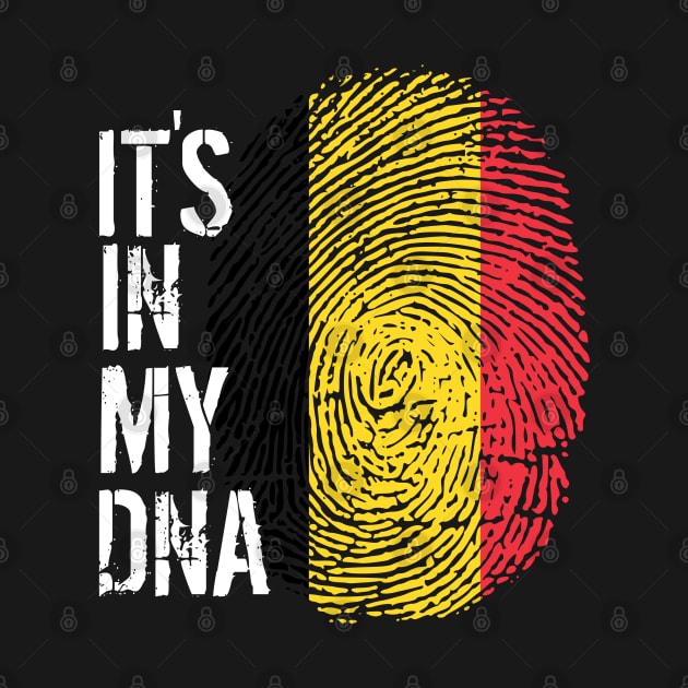 Belgium Flag Fingerprint My Story DNA Belgian by Your Culture & Merch