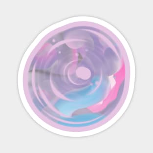 Purple and pink Pastel paint abstract galaxy Magnet