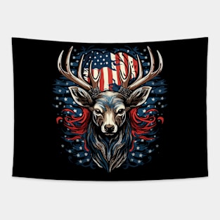 Patriotic Deer Tapestry