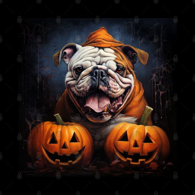 Halloween Bulldog by NatashaCuteShop