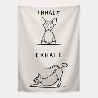 Inhale Exhale Sphynx Tapestry