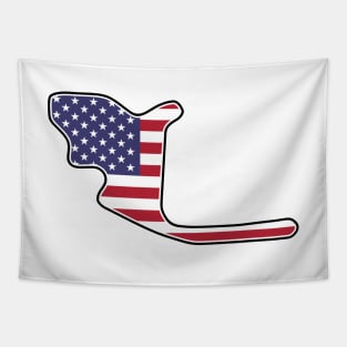 Mid-Ohio Sports Car Course [flag] Tapestry