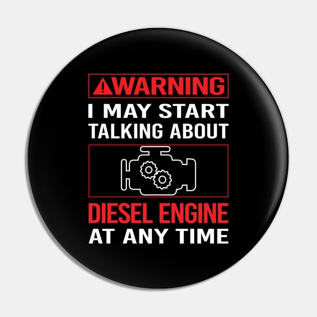 Red Warning Diesel Engine Pin by relativeshrimp