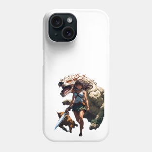 Bravery and Fire: The Shadow Guardian Phone Case