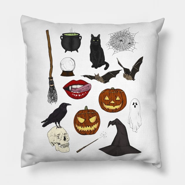 This Is Halloween Pillow by Elizabeth Weglein Art