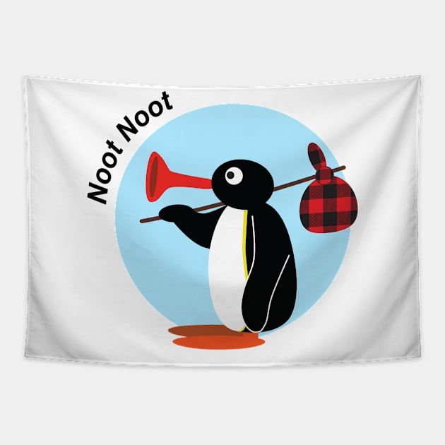 Pingu - Noot Noot Tapestry by stickerfule