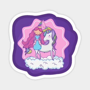 Little princess and unicorn Magnet