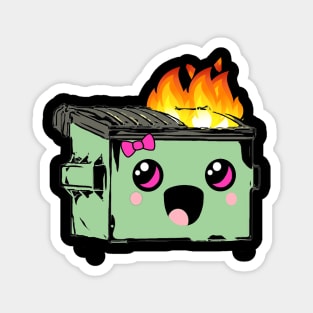 Kawaii Dumpster Fire Magnet