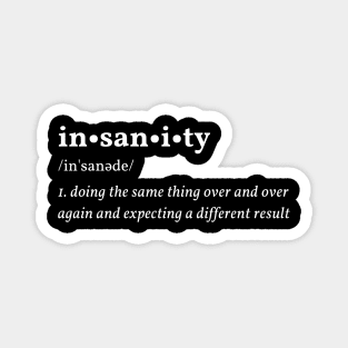 Definition Of Insanity Alcoholic Recovery Magnet