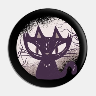 Black cat in the moonlight Pin