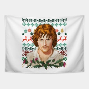 Jamie Fraser Ugly Christmas Sweater Tapestry