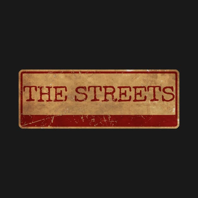 Aliska text red gold retro The Streets by Aliska