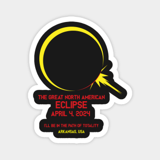 Eclipse 2024 Arkansas, USA Magnet