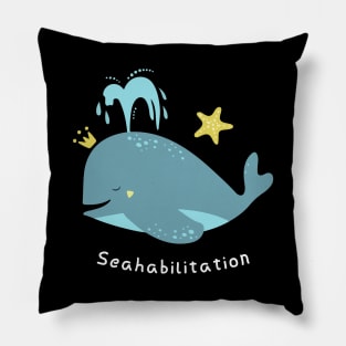 'Seahabilition' Ocean Conservation Shirt Pillow