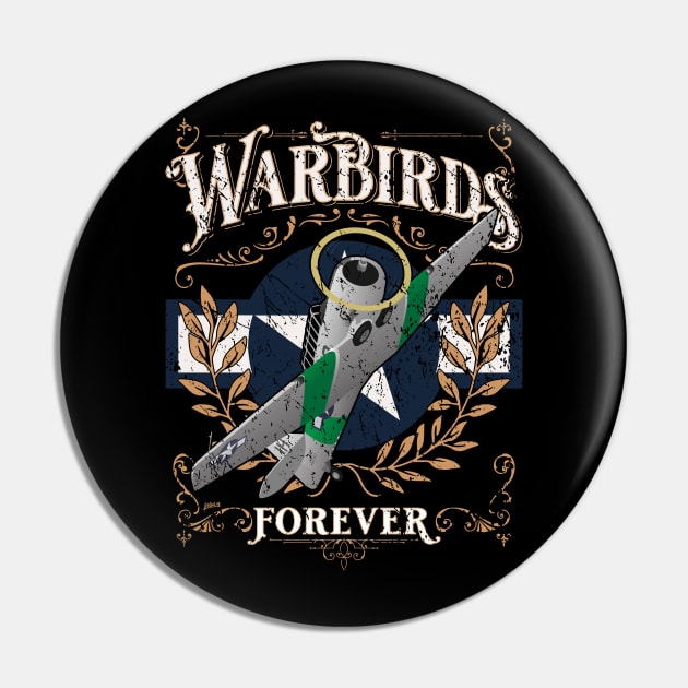 Vintage Warbirds Forever Classic WWII Aviation Nostalgia Pin by hobrath