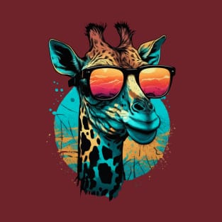 Retrowave giraffe T-Shirt