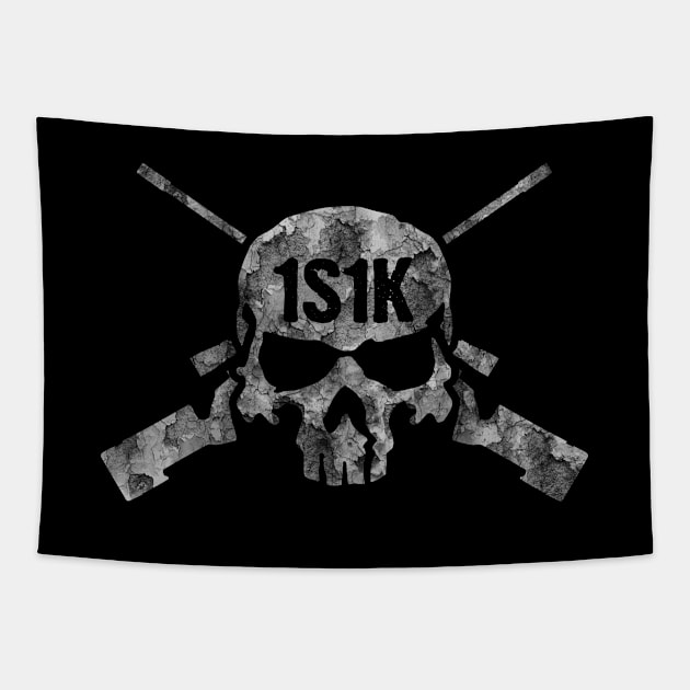 1S1K Skull Logo Tapestry by BoneheadGraphix