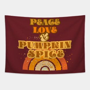 Peace, Love and Pumpkin Spice, Spice Dusted Variation Tapestry