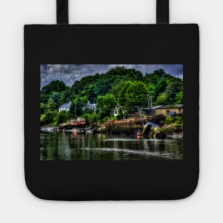 Barge Wreck  And Boats On The River Wear Tote