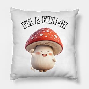 I'm A Fun-Gi T-Shirt - Cute Cottagecore Mushroom Pillow