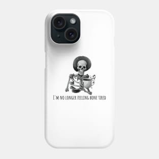 Skeleton Drinking a Cup of Coffee Phone Case