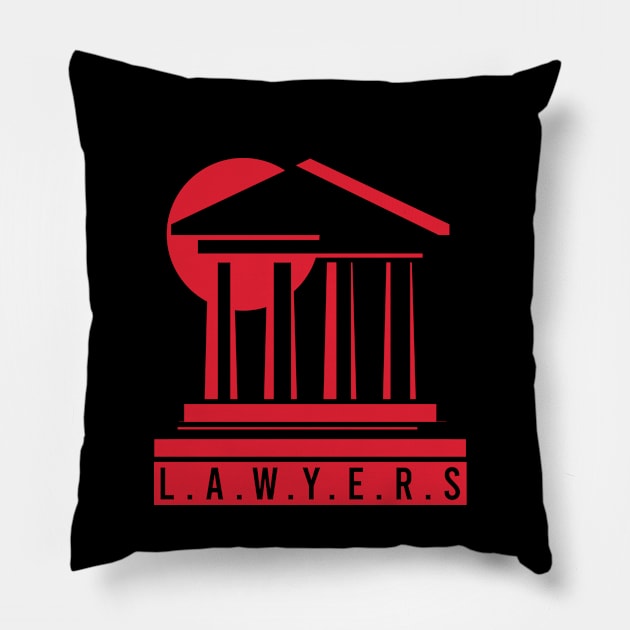 Gift for lawyers Pillow by cypryanus