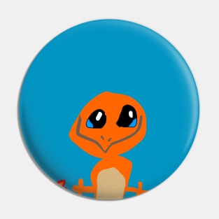 Orange monster Pin