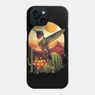 Hummingbird in the desert Phone Case