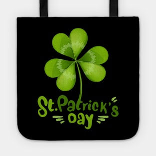 Happy St. Patrick's Day! Celebrate in green with clover. Cheers! Tote