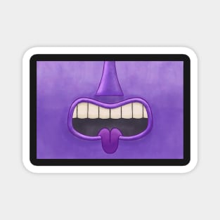 Purple Tiki Tongue Mask! Magnet