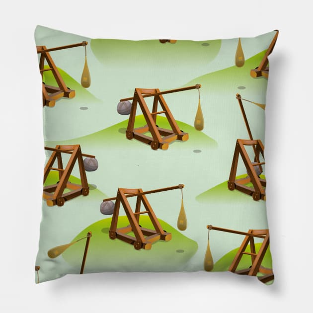 Trebuchet Pattern Pillow by nickemporium1