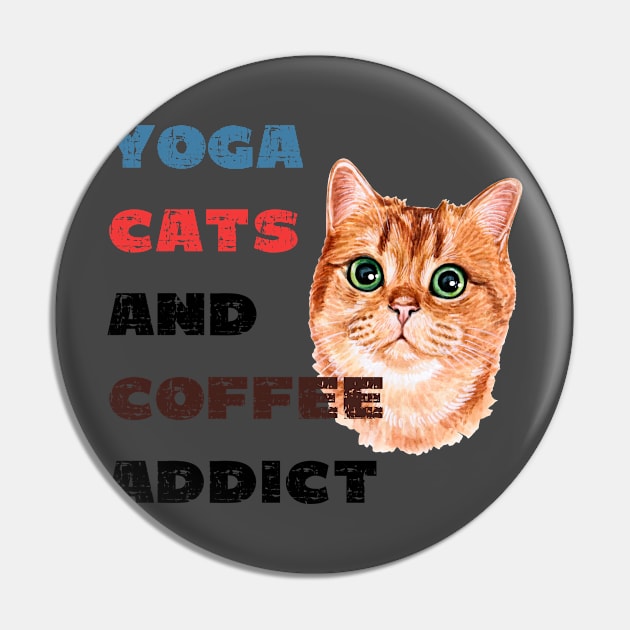 Yoga cats and coffee addict funny quote for yogi Pin by Red Yoga