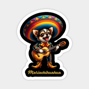 Mariachihuahua Funny Mariachi Chihuahua Traditional Guitar player Sombrero Magnet