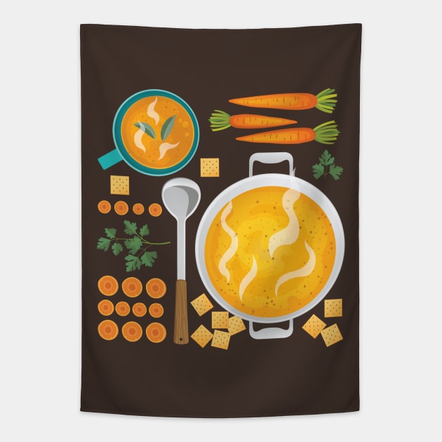 Homemade Soup Tapestry by SWON Design